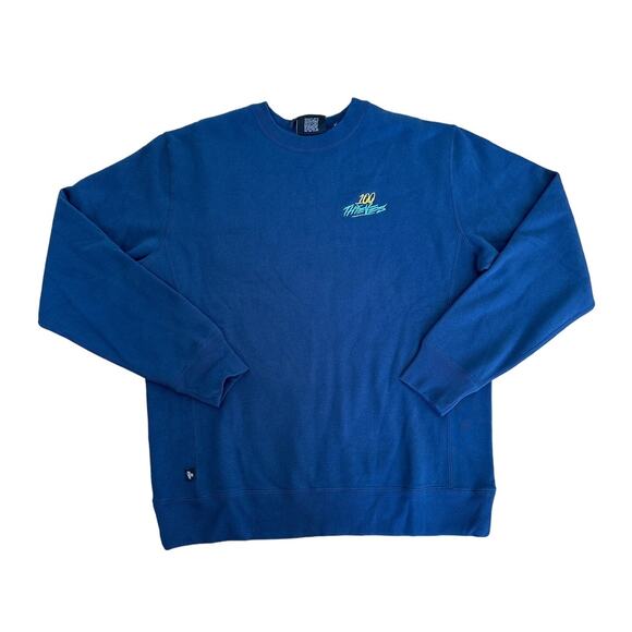 100 Thieves - Foundations Courage Crew Neck Sweatshirt in Blue - Picture 1 of 3